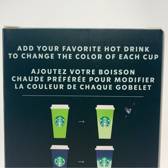 Starbucks Color-Changing Reusable Hot Cups Set of 6 with Lids New - Picture 7 of 8